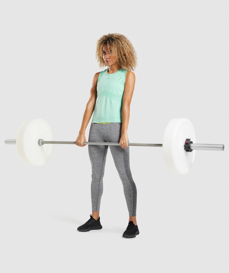 Gymshark Flex Løs Tank Topp Kaktus Grønn Mergel