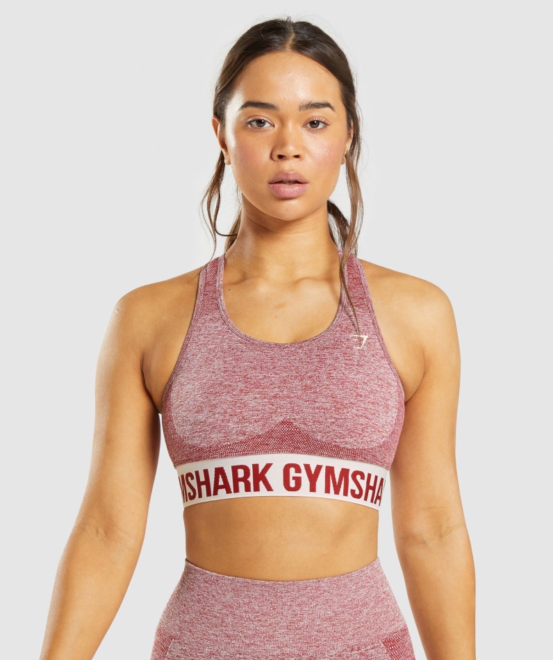 Gymshark Flex Sports-bh Burgunder Marl
