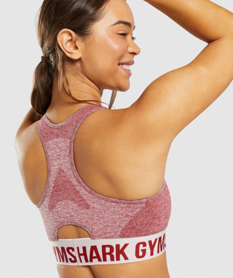 Gymshark Flex Sports-bh Burgunder Marl