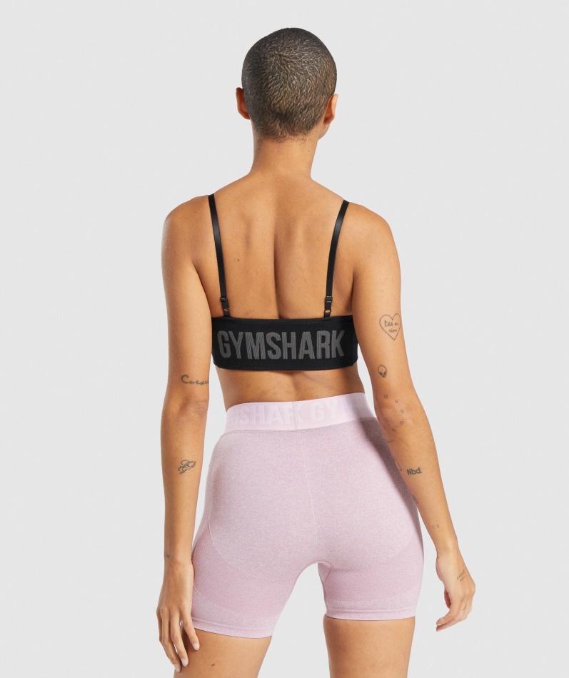 Gymshark Flex Sports-bh Med Reim Svart-kull