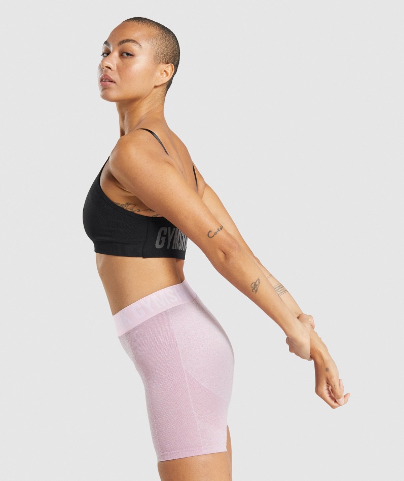 Gymshark Flex Sports-bh Med Reim Svart-kull