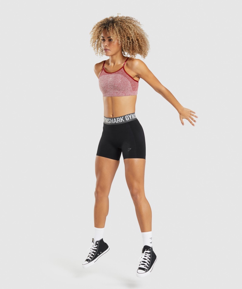 Gymshark Flex Strappy Sports-bh Burgunder Marl