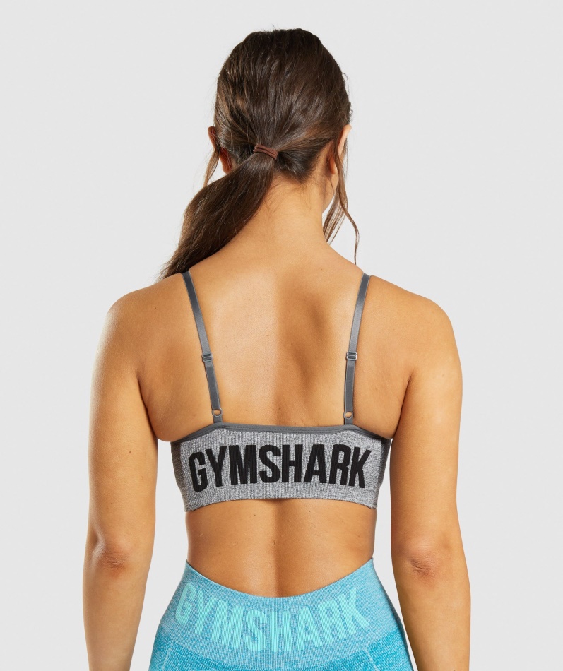 Gymshark Flex Strappy Sports-bh Kullgrå Mergel