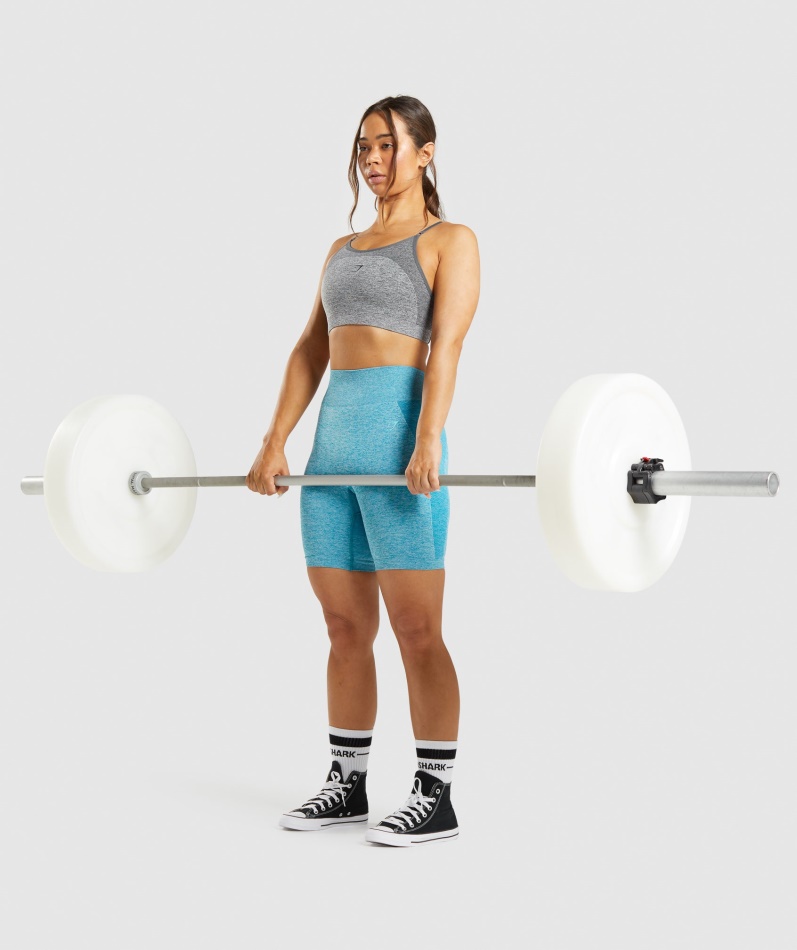 Gymshark Flex Strappy Sports-bh Kullgrå Mergel