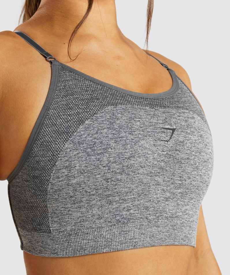 Gymshark Flex Strappy Sports-bh Kullgrå Mergel