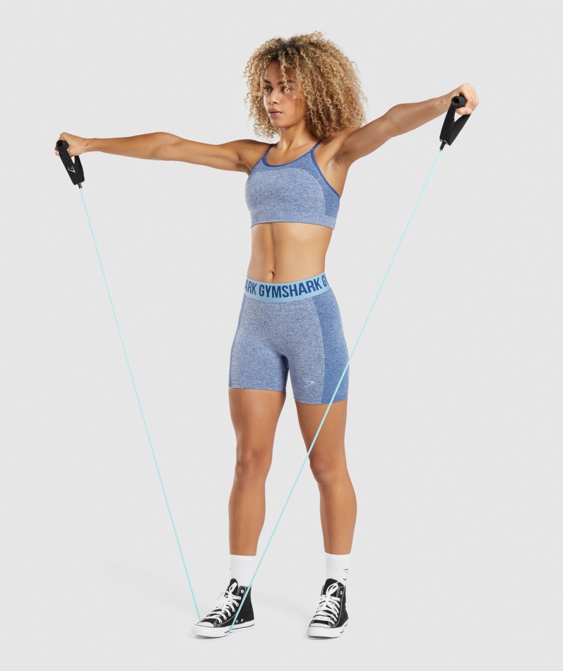 Gymshark Flex Strappy Sports-bh Earl Blue Marl