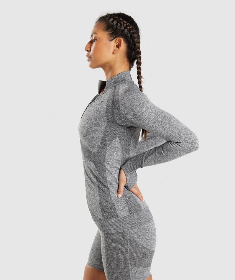 Gymshark Flex Glidelåsjakke Charcoal Merg