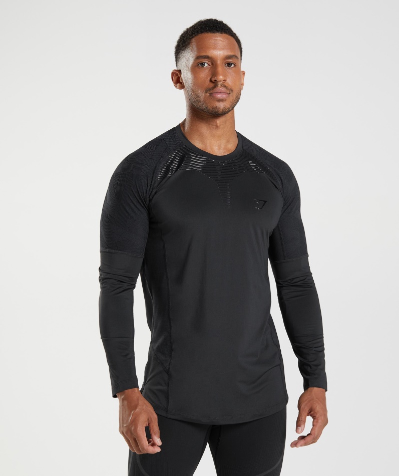 Gymshark Form Langermet T-skjorte Svart
