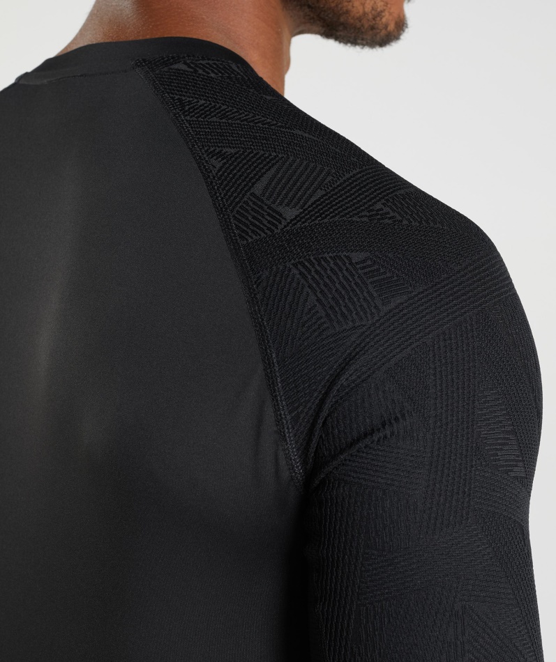 Gymshark Form Langermet T-skjorte Svart