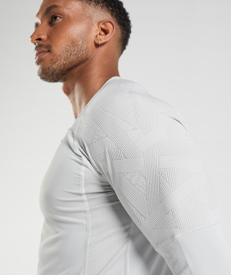 Gymshark Form Langermet T-skjorte Lys Grå