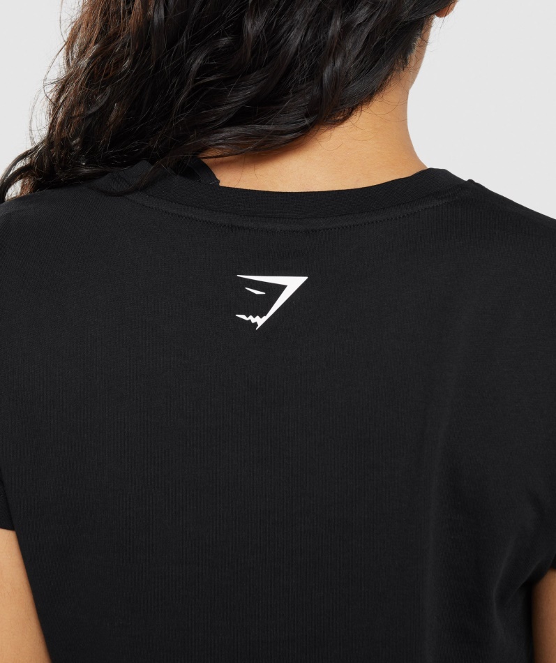 Gymshark Fraksjon Crop Top Svart