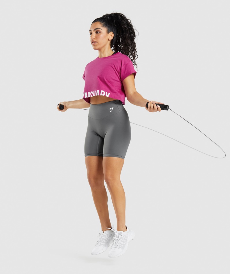 Gymshark Fraksjon Crop Top Dragerosa