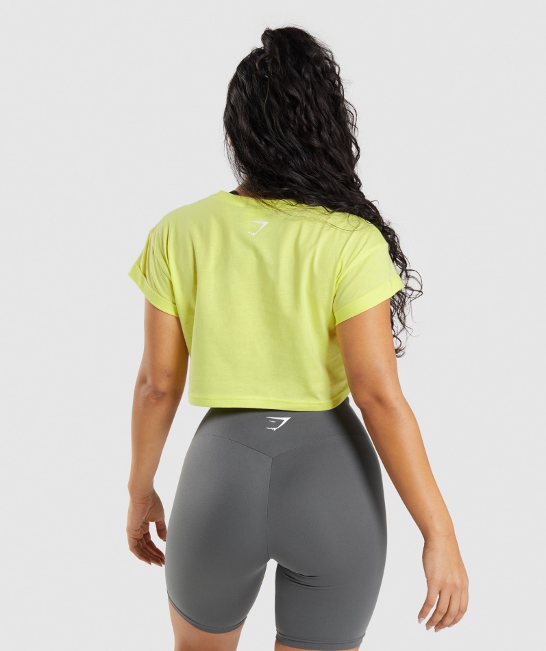 Gymshark Fraksjon Crop Top Ildflue Grønn