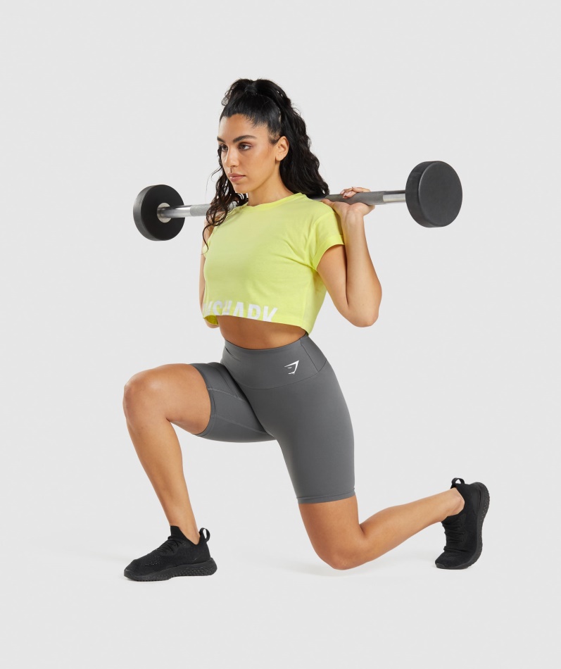 Gymshark Fraksjon Crop Top Ildflue Grønn