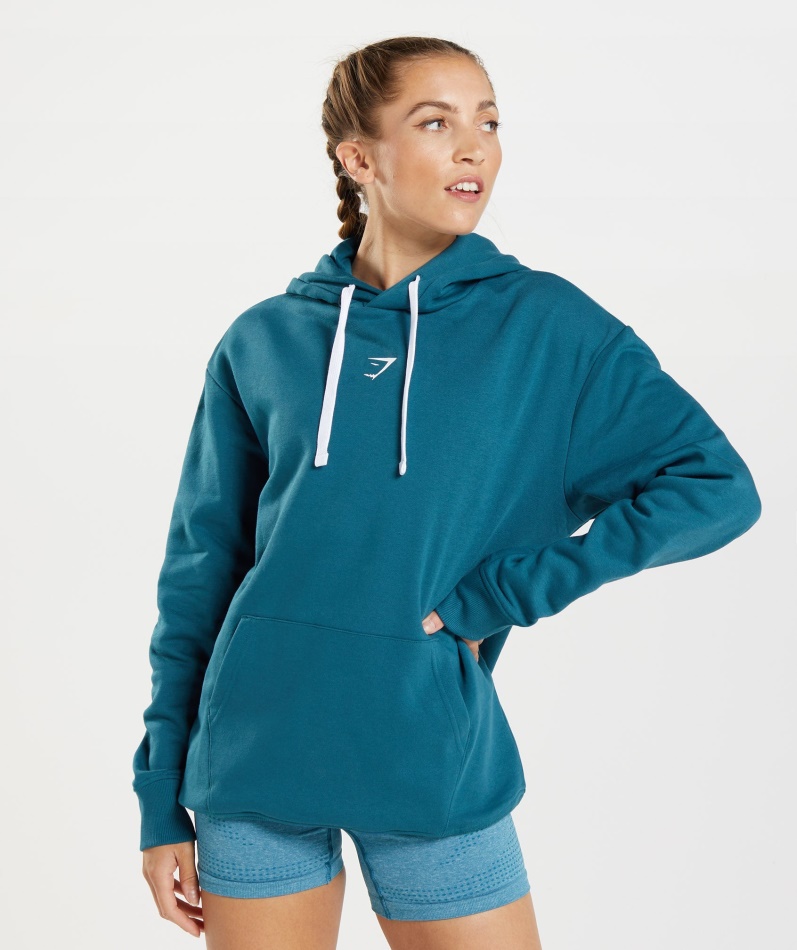 Gymshark Fraksjon Hettegenser Atlantic Blue