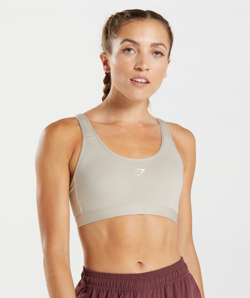 Gymshark Fraksjon Sports-bh Pebble Grå
