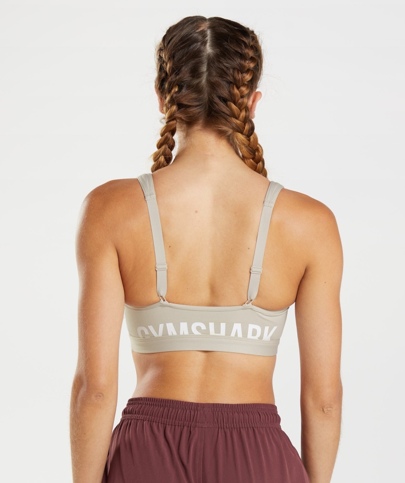 Gymshark Fraksjon Sports-bh Pebble Grå