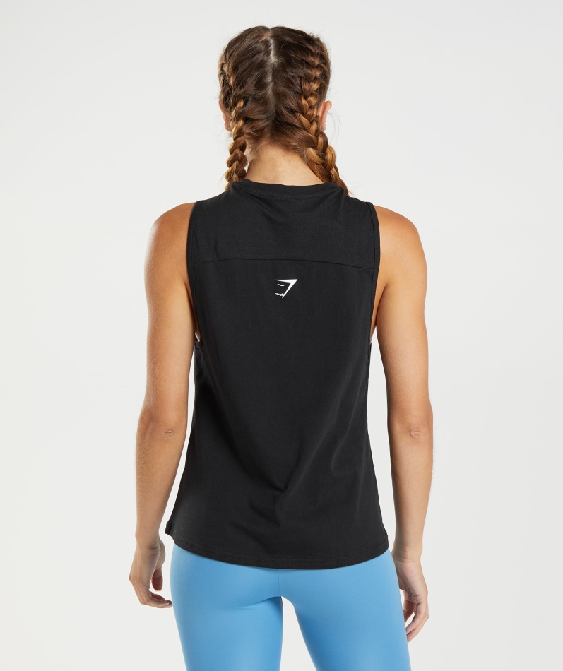 Gymshark Fraksjonstank Svart-hvit