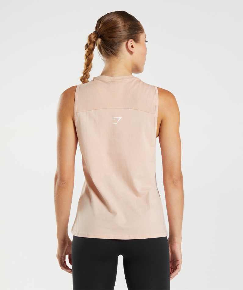 Gymshark Fraksjon Tank Leire Rosa