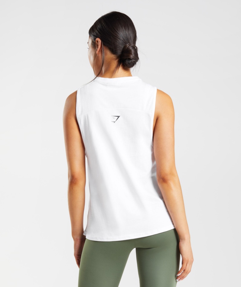 Gymshark Fraksjon Tank Hvit