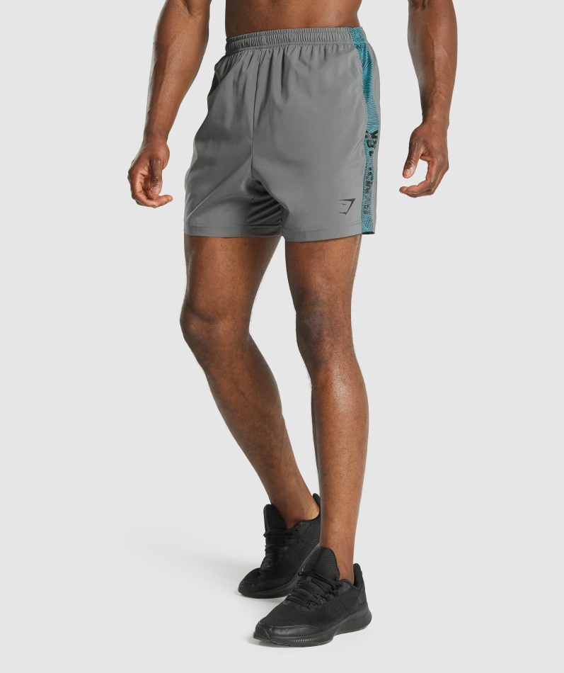 Gymshark Grafisk Sportsshorts Grå