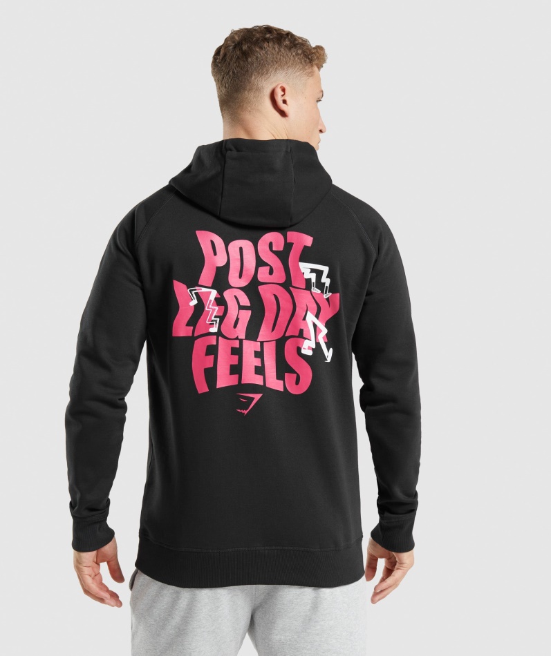 Gymshark Leg Day Hettegenser Svart
