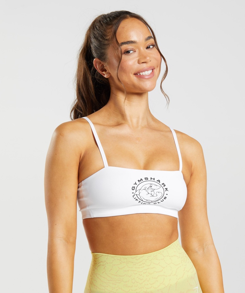 Gymshark Legacy Bandeau Bh Hvit