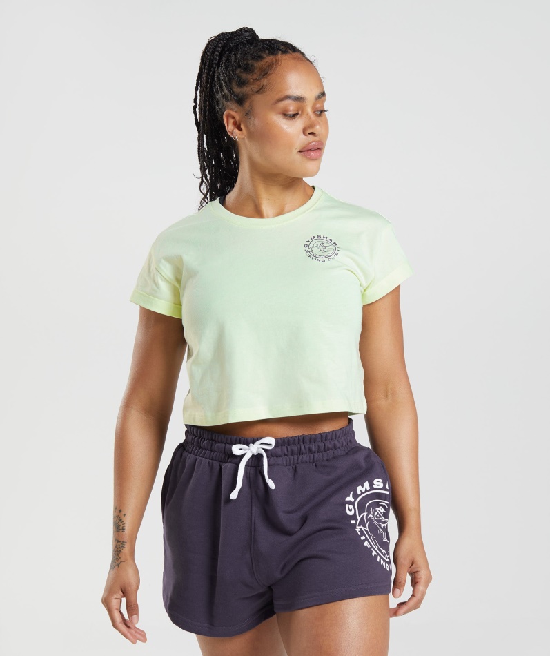 Gymshark Legacy Crop Top Agurkgrønn