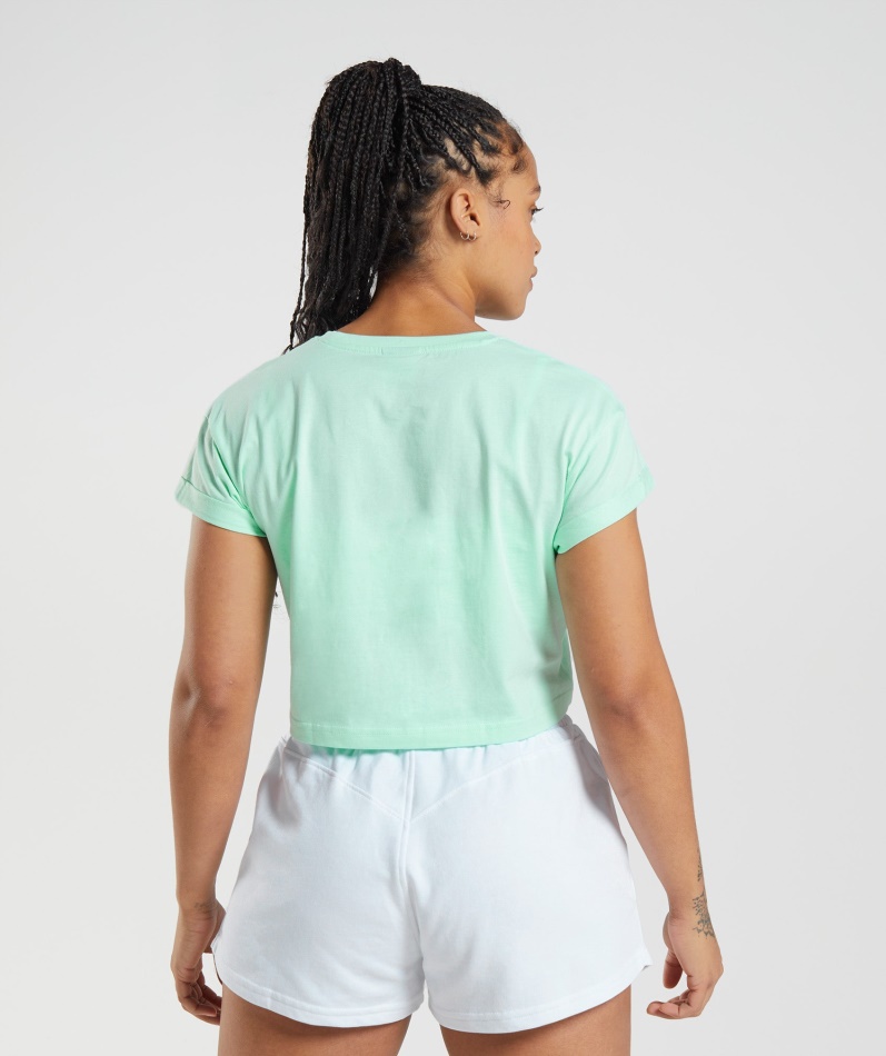 Gymshark Legacy Crop Top Turbo Blå