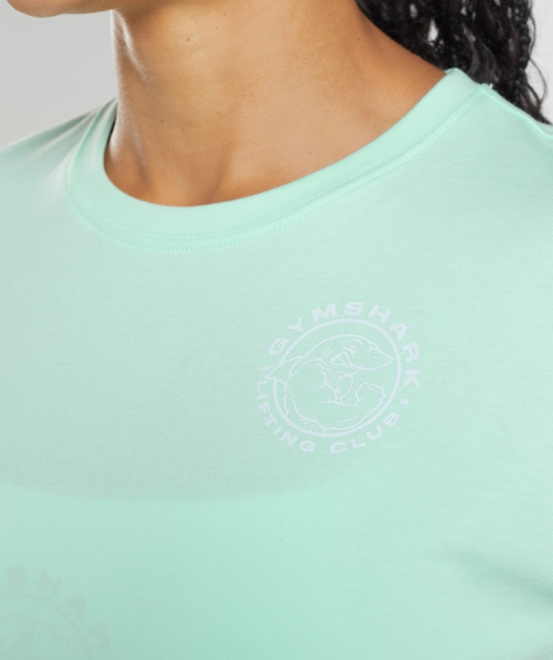 Gymshark Legacy Crop Top Turbo Blå