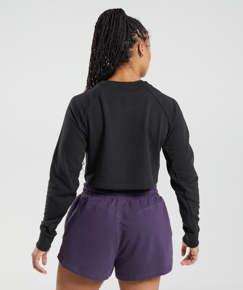 Gymshark Legacy Cropped Genser Svart