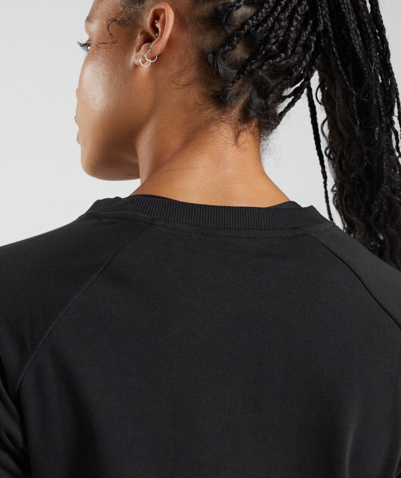 Gymshark Legacy Cropped Genser Svart