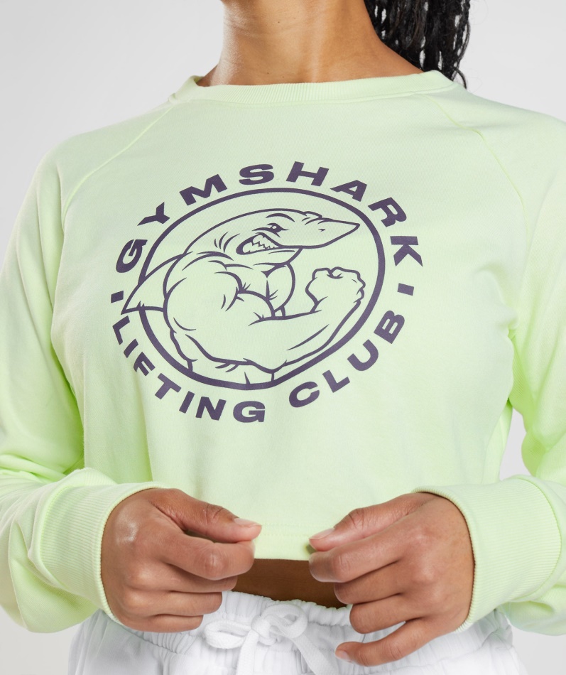 Gymshark Legacy Cropped Genser Agurkgrønn