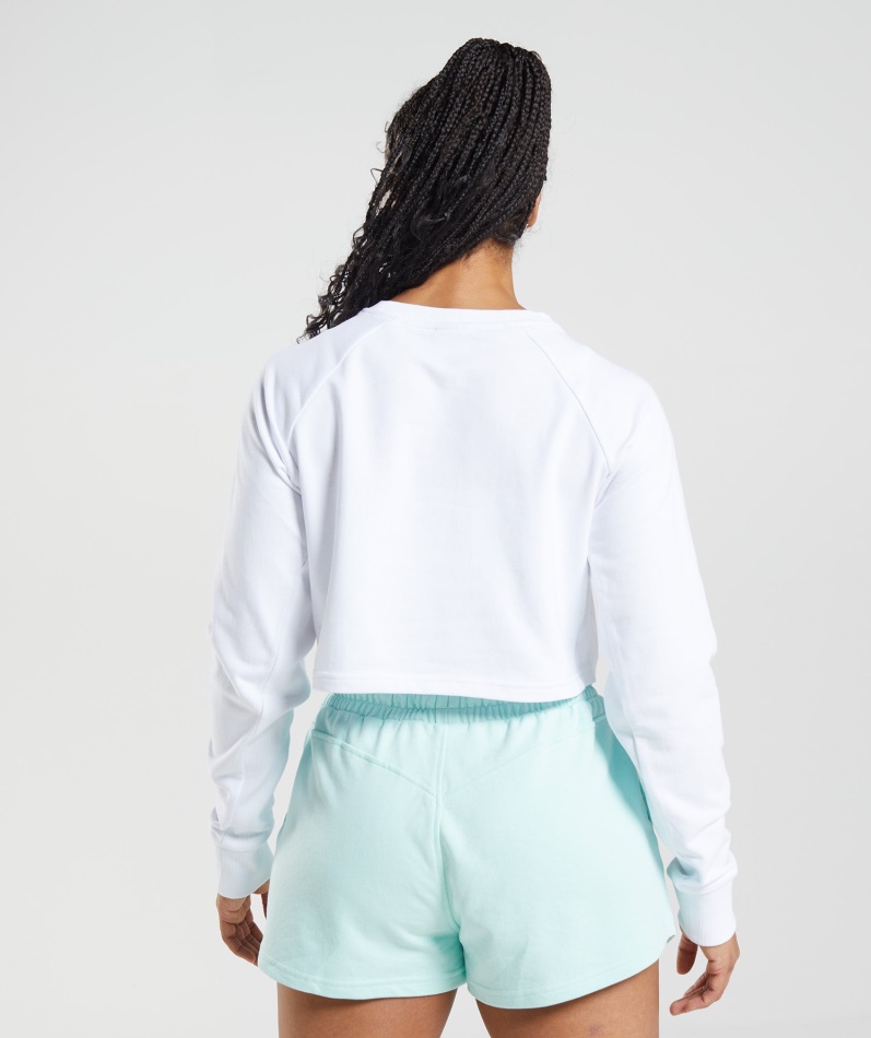 Gymshark Legacy Cropped Genser Hvit