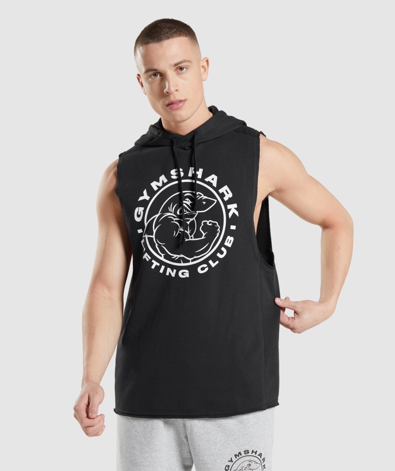 Gymshark Legacy Drop Arm Hettegenser Svart