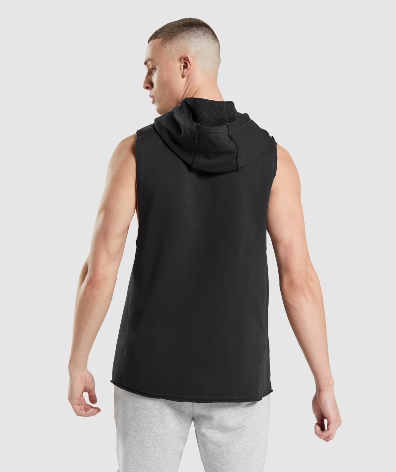 Gymshark Legacy Drop Arm Hettegenser Svart