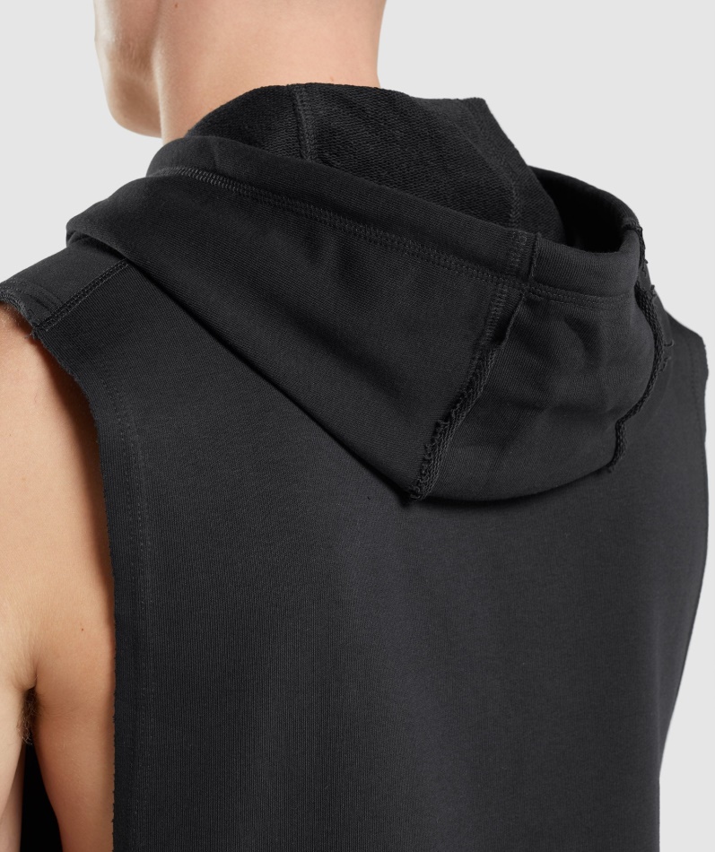 Gymshark Legacy Drop Arm Hettegenser Svart