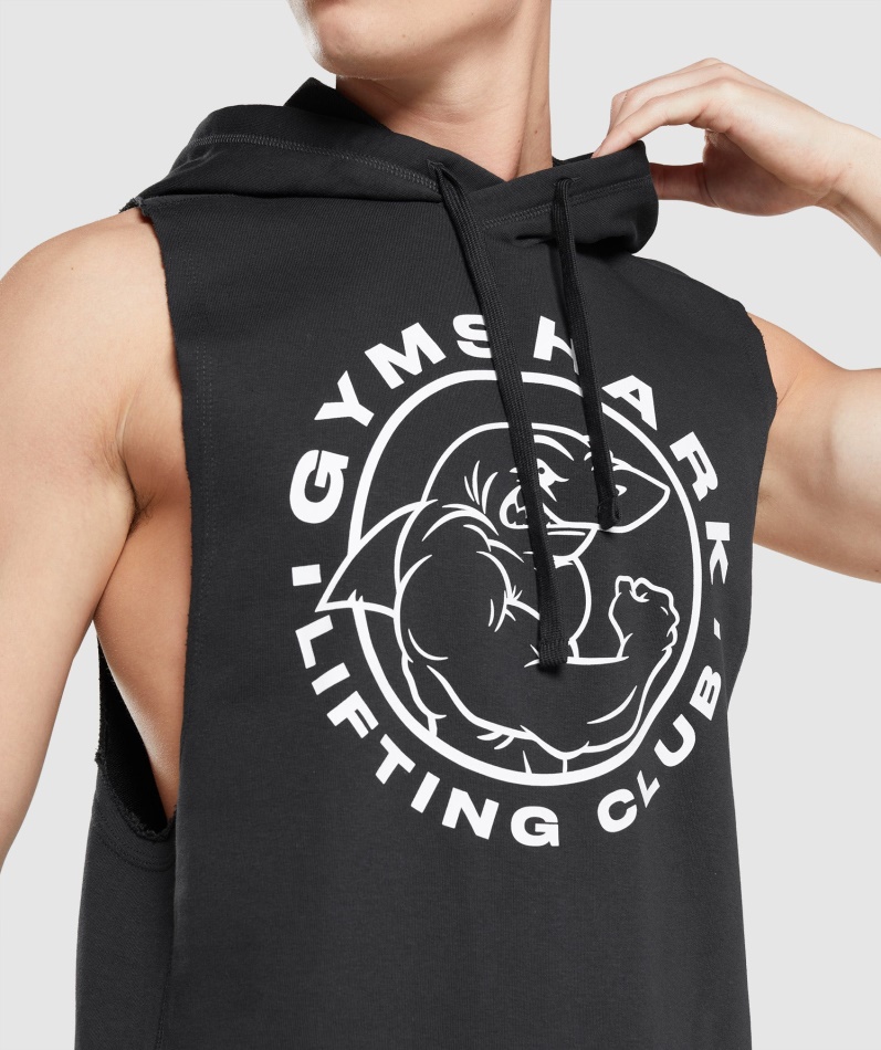 Gymshark Legacy Drop Arm Hettegenser Svart