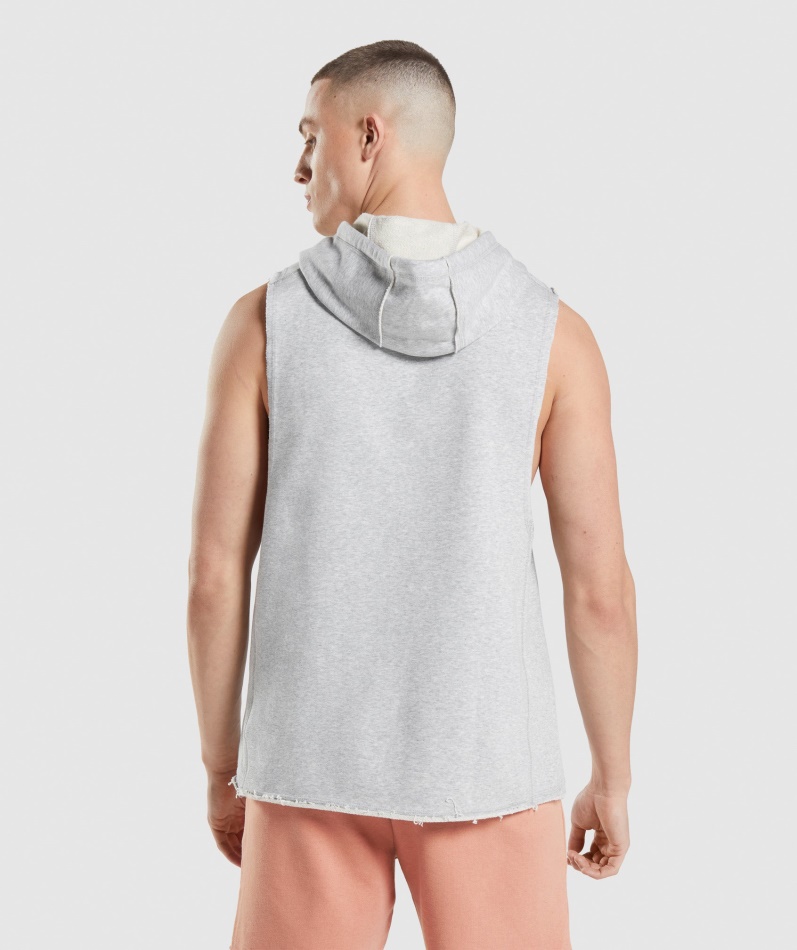 Gymshark Legacy Drop Arm Hettegenser Lys Grå Core Merg