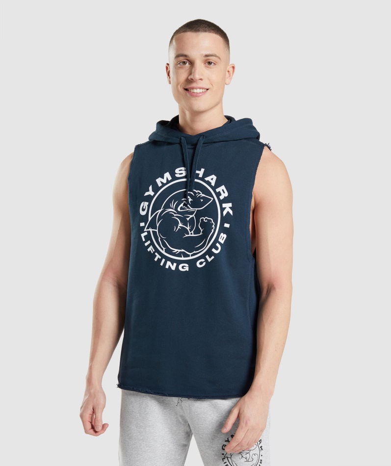 Gymshark Legacy Drop Arm Hettegenser Marine
