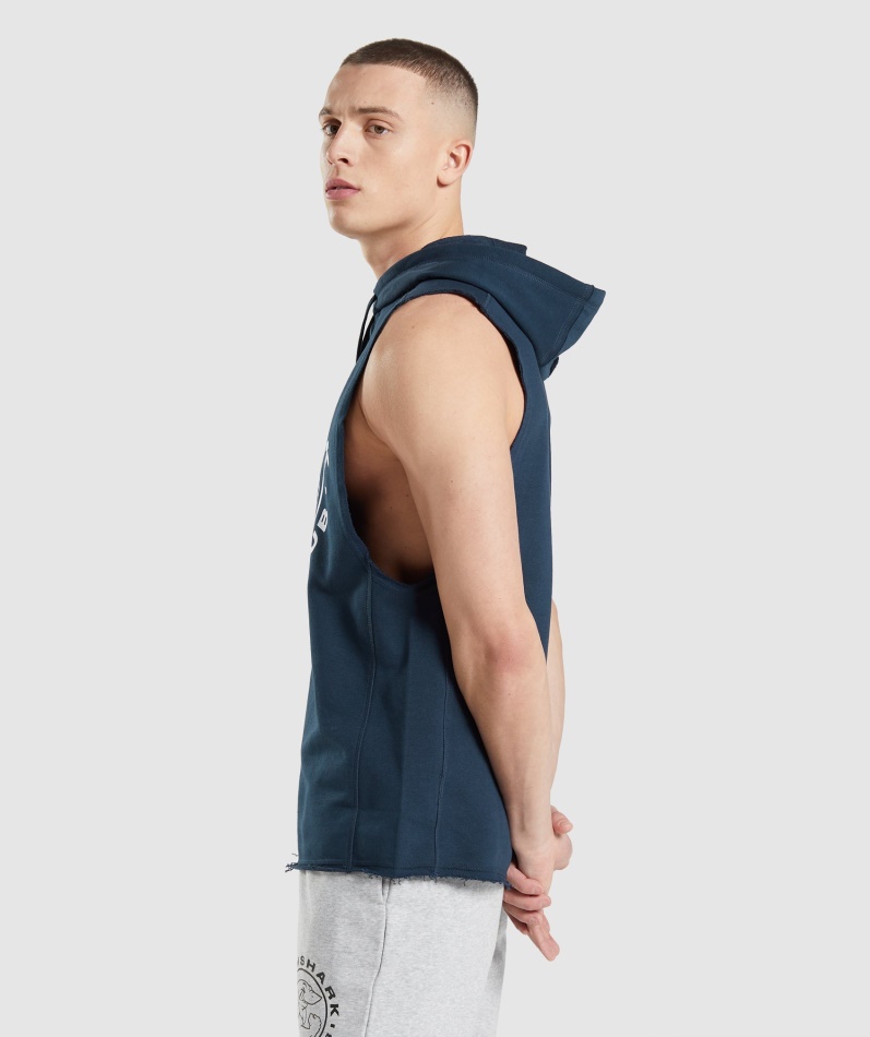 Gymshark Legacy Drop Arm Hettegenser Marine
