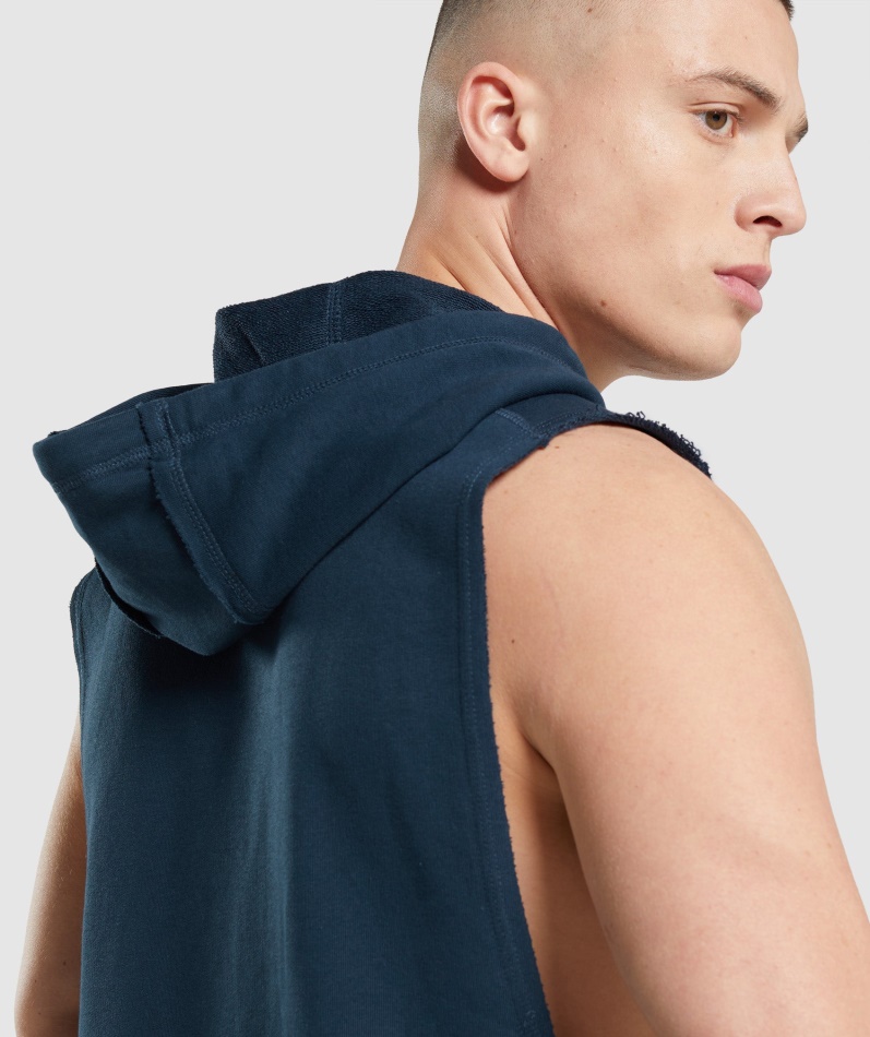 Gymshark Legacy Drop Arm Hettegenser Marine
