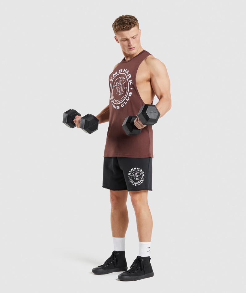Gymshark Legacy Drop Arm Tank Kirsebærbrun