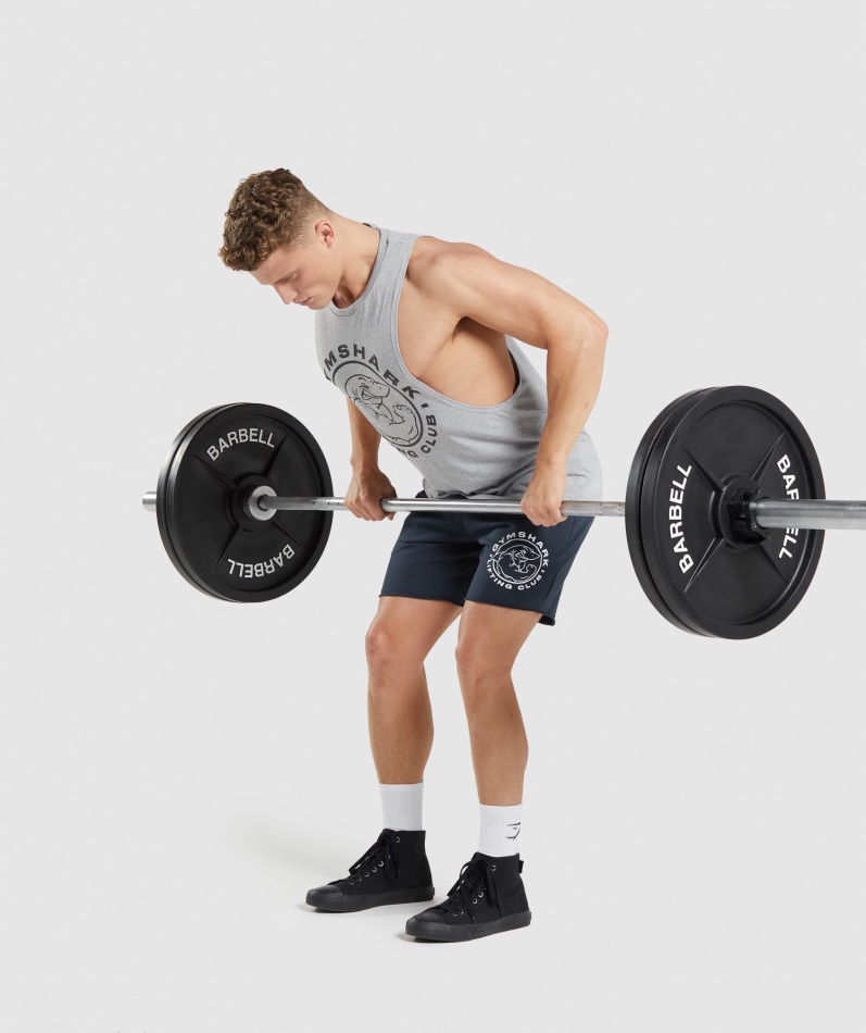 Gymshark Legacy Drop Arm Tank Lys Grå Kjernemergel