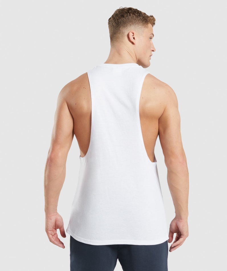 Gymshark Legacy Drop Arm Tank Hvit