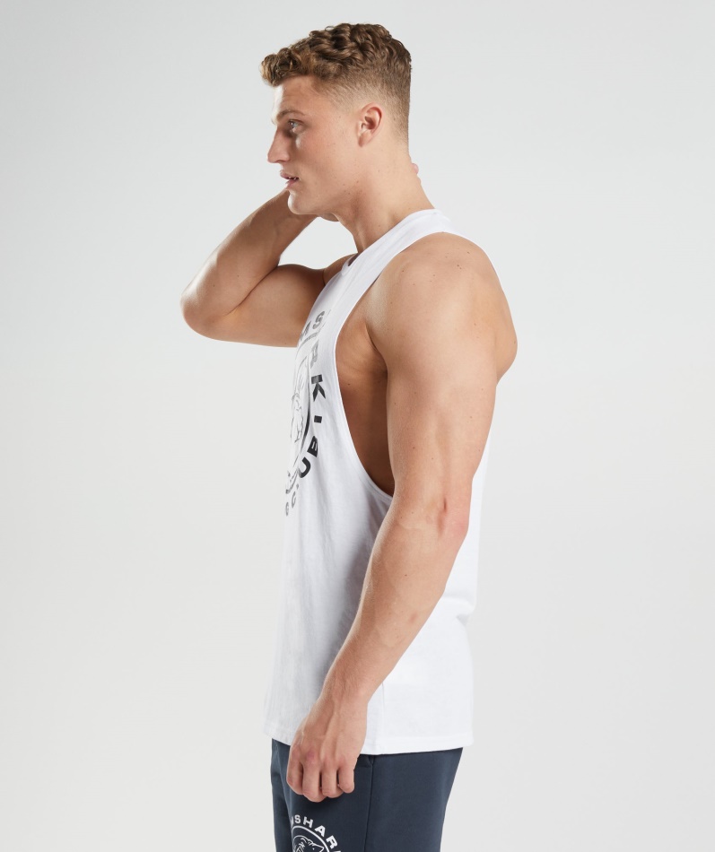 Gymshark Legacy Drop Arm Tank Hvit