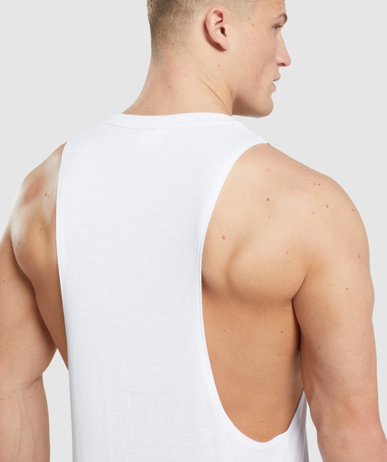 Gymshark Legacy Drop Arm Tank Hvit
