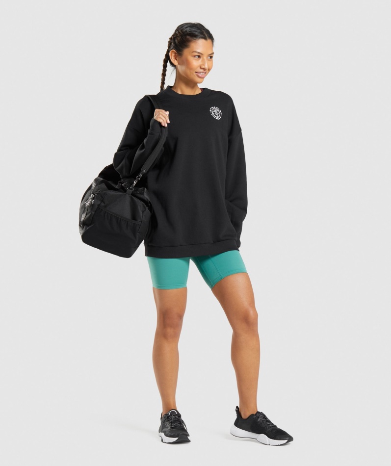 Gymshark Legacy Grafisk Sweatshirt Svart