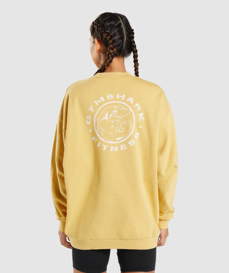 Gymshark Legacy Grafisk Sweatshirt Gul