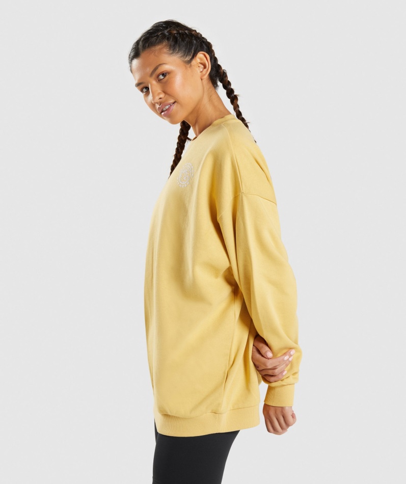 Gymshark Legacy Grafisk Sweatshirt Gul